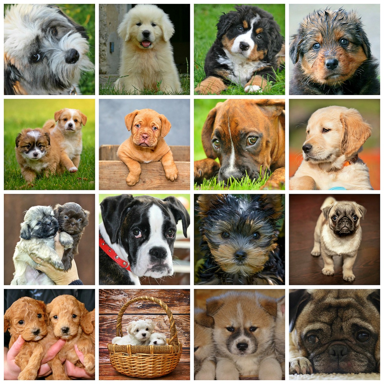 collage, dogs, animals